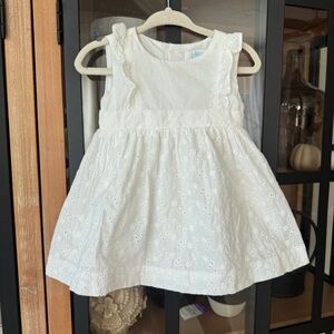 Edgehill Collection eyelet dress cotton bow embroidered baby girl baptism formal